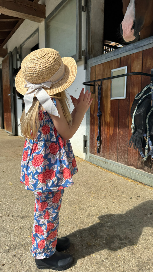 Matching Outfit - Big red flowers